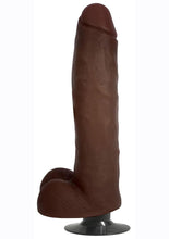 Load image into Gallery viewer, Jock Vibrating Dildo with Balls - Chocolate - 11in
