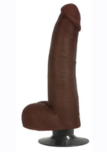 Load image into Gallery viewer, Jock Vibrating Dildo with Balls - Chocolate - 8in
