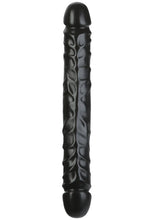 Load image into Gallery viewer, Jr. Veined Double Header Dildo - Black - 12in
