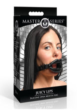 Load image into Gallery viewer, Juicy Lips Silicone Open Mouth Gag - Black
