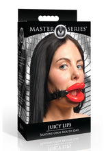 Load image into Gallery viewer, Juicy Lips Silicone Open Mouth Gag - Red
