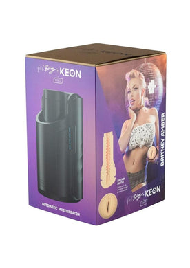 Kiiroo Keon and Feel Britney Interactive Masturbator Combo Set - Pussy - Black/Vanilla