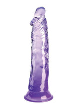 Load image into Gallery viewer, King Cock Clear Dildo - Clear/Purple - 8in
