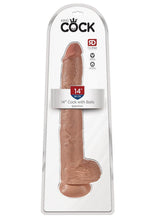 Load image into Gallery viewer, King Cock Dildo with Balls - Caramel - 14in
