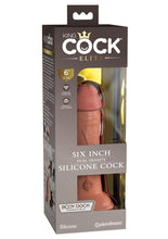 Load image into Gallery viewer, King Cock Elite Dual Density Silicone Dildo - Caramel - 6in
