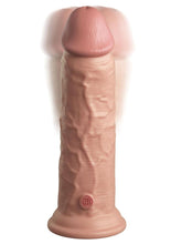 Load image into Gallery viewer, King Cock Elite Dual Density Vibrating Rechargeable Silicone Dildo with Remote Control Dildo - Vanilla - 8in
