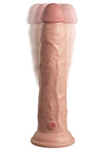 Load image into Gallery viewer, King Cock Elite Dual Density Vibrating Rechargeable Silicone Dildo with Remote Control Dildo - Vanilla - 9in
