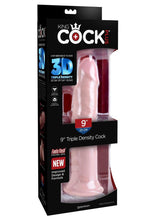 Load image into Gallery viewer, King Cock Plus Triple Density Dildo - Vanilla - 9in
