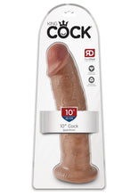 Load image into Gallery viewer, King Cock Realistic Dildo - Tan - 10in
