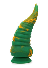 Load image into Gallery viewer, Kiotos Monstar Cox Grakencock Silicone Dildo with Suction Cup - Green/Yellow
