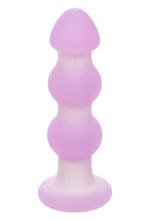 Load image into Gallery viewer, Lavender Haze Beaded Probe Silicone Rechargeable Anal Plug - Purple/White

