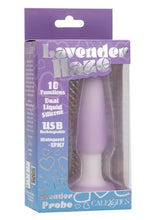 Load image into Gallery viewer, Lavender Haze Slender Probe Silicone Rechargeable Anal Plug - Purple/White
