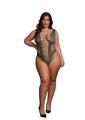 Load image into Gallery viewer, Le Desir V-Neck Teddy with Opaque Panels

