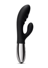 Load image into Gallery viewer, Le Wand Blend Rechargeable Siliconel Rabbit Vibrator - Black
