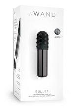 Load image into Gallery viewer, Le Wand Bullet Rechargeable Vibrator with Textured Silicone Sleeve and Ring - Black
