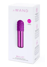 Load image into Gallery viewer, Le Wand Bullet Rechargeable Vibrator with Textured Silicone Sleeve and Ring - Cherry/Purple
