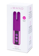 Load image into Gallery viewer, Le Wand Deux Silicone Rechargeable Dual Vibrator - Cherry/Purple
