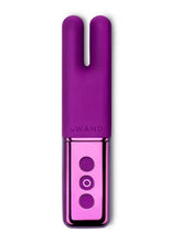 Load image into Gallery viewer, Le Wand Deux Silicone Rechargeable Dual Vibrator - Cherry/Purple
