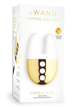 Load image into Gallery viewer, Le Wand Double Vibe Rechargeable Silicone Rabbit Vibrator - Gold/White
