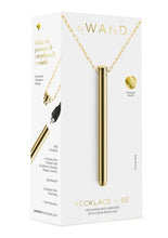 Load image into Gallery viewer, Le Wand Vibrating Necklace Rechargeable Silicone Discreet Vibrator - Gold
