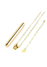 Load image into Gallery viewer, Le Wand Vibrating Necklace Rechargeable Silicone Discreet Vibrator - Gold
