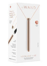 Load image into Gallery viewer, Le Wand Vibrating Necklace Rechargeable Silicone Discreet Vibrator - Rose Gold
