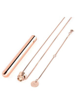 Load image into Gallery viewer, Le Wand Vibrating Necklace Rechargeable Silicone Discreet Vibrator - Rose Gold
