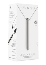 Load image into Gallery viewer, Le Wand Vibrating Necklace Rechargeable Silicone Discreet Vibrator - Silver

