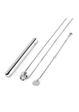 Load image into Gallery viewer, Le Wand Vibrating Necklace Rechargeable Silicone Discreet Vibrator - Silver
