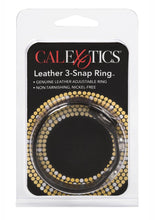 Load image into Gallery viewer, Leather 3 Snap Ring Cock - Black
