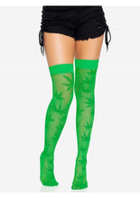 Load image into Gallery viewer, Leg Avenue 420 Net Thigh High - Green - One Size
