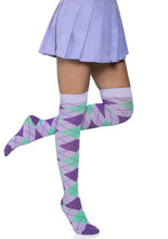 Load image into Gallery viewer, Leg Avenue Argyle Knit Over The Knee Socks
