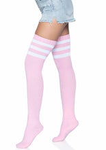 Load image into Gallery viewer, Leg Avenue Athlete Thigh High 3 Stripe Top
