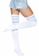 Load image into Gallery viewer, Leg Avenue Athlete Thigh High 3 Stripe Top
