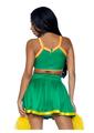 Load image into Gallery viewer, Leg Avenue Bring It Baddie Set Top with Cheer Logo, Pleated Skirt and Pom Pom
