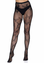Load image into Gallery viewer, Leg Avenue Butterfly Net Tights - Black - One Size
