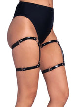 Load image into Gallery viewer, Leg Avenue Dual Strap Studded Thigh High Garters
