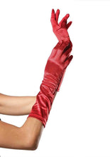 Load image into Gallery viewer, Leg Avenue Elbow Length Satin Gloves - Red - One Size
