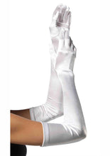 Load image into Gallery viewer, Leg Avenue Extra Long Satin Gloves - White - One Size
