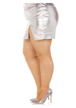 Load image into Gallery viewer, Leg Avenue Fishnet Crystalized Tights with Multi Sized Iridescent Rhinestones - Caramel - Plus Size

