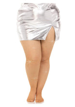 Load image into Gallery viewer, Leg Avenue Fishnet Crystalized Tights with Multi Sized Iridescent Rhinestones
