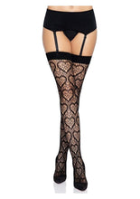 Load image into Gallery viewer, Leg Avenue Heart Net Thigh Highs
