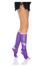 Load image into Gallery viewer, Leg Avenue Horny AF Knee Socks - Multicolor - One Size
