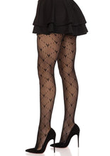 Load image into Gallery viewer, Leg Avenue Love Struck Heart Net Tights - Black - One Size
