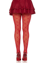 Load image into Gallery viewer, Leg Avenue Love Struck Heart Net Tights
