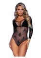 Load image into Gallery viewer, Leg Avenue Micro Net Snap Crotch Skull Bodysuit
