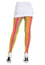 Load image into Gallery viewer, Leg Avenue Neon Rainbow Striped Tights
