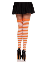 Load image into Gallery viewer, Leg Avenue Nylon Stocking with Stripe
