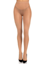 Load image into Gallery viewer, Leg Avenue Opaque Sheer to Waist Tights with Cotton Crotch - Nude - One Size
