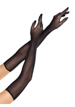 Load image into Gallery viewer, Leg Avenue Opera Length Fishnet Gloves - Black - One Size
